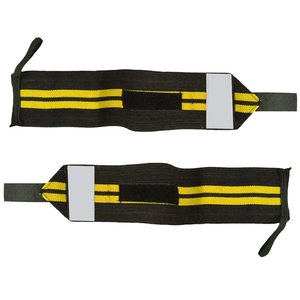 Bandes de maintien de poignet multicolores à rayures, élastiques, avec boucle pour le pouce, pour la musculation et l'haltérophilie (paire) - Product Image 4