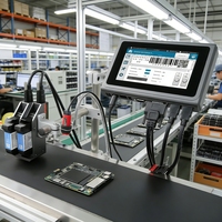 Impresora TIJ de Doble Cabezal de Alta Velocidad DOCOD T200E, Máquina de Codificación por Inyección de Tinta Térmica Eficiente para Impresión de Fechas de Caducidad en Latas de Alimentos para Mascotas