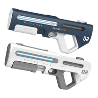 Pistolet à eau électrique automatique avec lumière LED, portée de tir de 12 m, absorption automatique de l'eau, étanche, jouet de tir pour piscine d'été