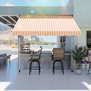 Outsunny 3x1.5m auvent à bras avec manivelle et structure télescopique, orange et blanc - Product Image 2