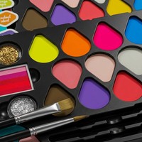 Kit de peinture faciale pour carnaval d'Halloween, peinture corporelle non toxique activée par l'eau, palette de peinture professionnelle pour enfants