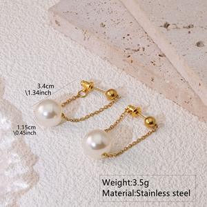 Pendientes de <span class=keywords><strong>Flores</strong></span> de Acero Inoxidable Chapados en Oro de 18K, Diseño Vintage de Moda para <span class=keywords><strong>Mujer</strong></span>, Accesorio Clásico para Bodas - Product Image 3