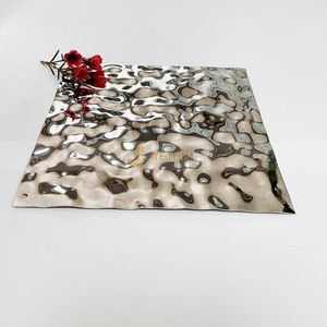 EX426 PVD Colored Stainless Steel Water Wave <b>Sheet</b> Hotel Lobby Ceiling Water Ripple <b>Sheet</b> for Commercial Interior <b>Wall</b> <b>Cladding</b> - Product Image 2