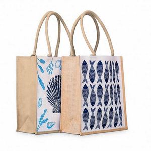 Sac fourre-tout en toile de jute naturelle personnalisé, grand format, écologique, réutilisable, pour les courses - Product Image 3