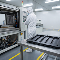Plateau blister ESD personnalisé en PET, ABS, PP, PC pour puces IC, pour l'assemblage SMT de semi-conducteurs, fourniture directe usine