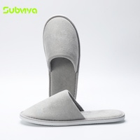 Chaussons d'hôtel jetables en tissu doux comme du coton, à bout fermé, pour les commodités des chambres d'hôtel et les spas