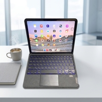 Nouveau chargeur magnétique pour stylet, étui en PU+TPU+ABS, clavier sans fil USB-C, pavé tactile rétroéclairé, étanche pour iPad