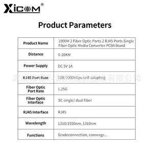 Placa PCBA Gigabit Xicom, 2 Puertos Ópticos, 2 Fibras Únicas, Ethernet 10/100/1000M para Comunicación en Red - Product Image 5