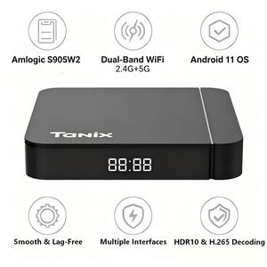 Nuevo <span class=keywords><strong>TV</strong></span> Box 4K Quad Core S905W2 4GB 32GB Android 11, Receptor de <span class=keywords><strong>TV</strong></span> con WiFi 5 y BT 5.0 para el Hogar - Product Image 1