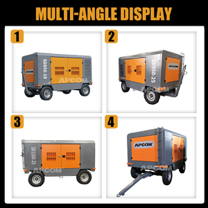 เครื่องอัดอากาศดีเซล 550cfm 650cfm 700cfm 800cfm 850cfm 12บาร์ 15บาร์ 18บาร์ 22บาร์ สำหรับงานหนัก แบบสกรูอุตสาหกรรม - Product Image 3