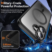 Coque de téléphone transparente antichoc magnétique SilverShield compatible avec iPhone 17 16 15 14 13 12