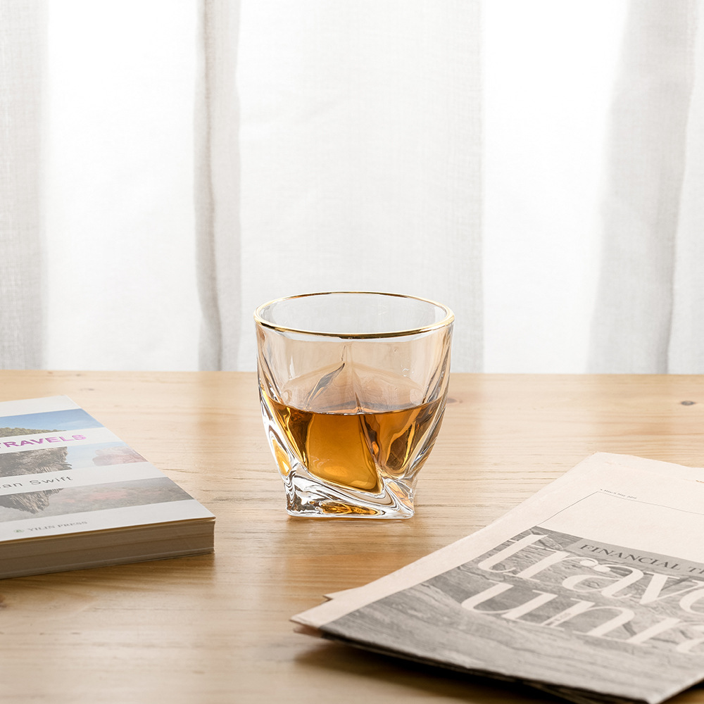 Wholesale 300ml Lead-free old fashioned Glass for whiskey wine juice water drinking glass