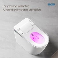 Meilleures ventes : WC intelligent automatique électrique avec chasse d'eau automatique, capteur de pied, sans réservoir et évacuation en P inclus