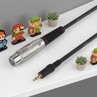 Cable de micrófono equilibrado, Conector estéreo macho a XLR hembra de 3,5mm