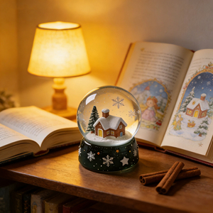 Globo di Neve in <span class=keywords><strong>Resina</strong></span> con Cabina Invernale e Pino Dipinti a Mano, Decorazione Festiva per <span class=keywords><strong>la</strong></span> Casa - Product Image 2