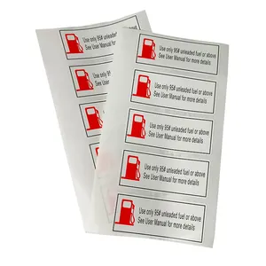Custom waterproof scratch resistant logo stickers for packaging label plastic packaging labels for gas stations
