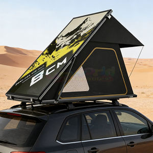 Carpa de techo de fibra de carbono para camping, con carcasa rígida de aluminio, para 3-4 personas, tipo triángulo, con apertura tipo concha. - Product Image 3