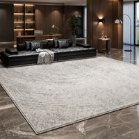 Tapis super doux en peluche grise dégradée, tapis moderne à poils longs, antidérapant, confortable pour chambre et salon, sur mesure