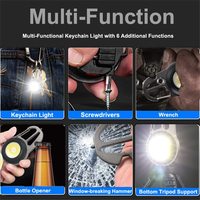 600 Lumens Mini COB lampes de poche 200 pieds gamme lumière porte-clés Flash lumières extérieur Portable Rechargeable Camping lampe de poche