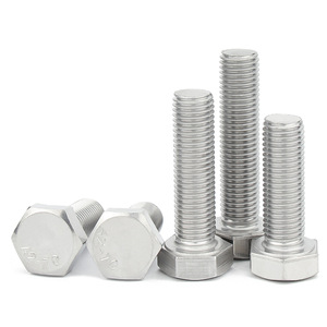 Vis hexagonales en acier inoxydable 304 Jin Chao M6 M8 M10 M12 M14 M16 M18 M20 à filetage fin DIN933 A2-70 Grade 8.8 - Product Image 3