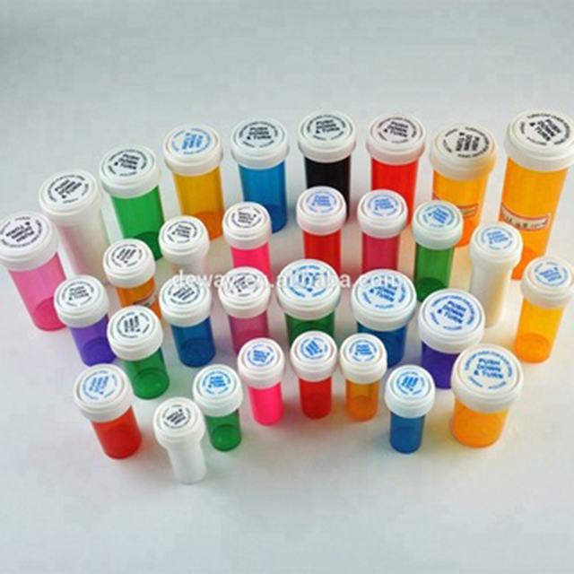 Pill Bottle Green-Reversible Cap- Prescription Vials-RX Medicine Container 8,13,16,20,30,40 & 60 Dram-Full Cases