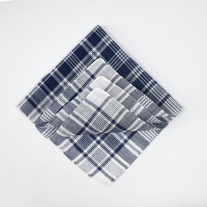 أحدث تصميم منديل مربع جيب للرجال من القطن الخالص 60*60 وشاح مربع مخطط متقلب - Product Image 4