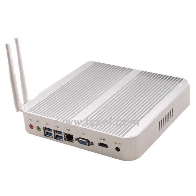 Slim All Aluminum Chassis MINI PC Celeron 1037U I3-5005U I5-5200U I5-5257U for Digital Signage or HTPC Fanless