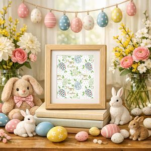 Easter Wrapping <b>Paper</b> <b>Roll</b> 17x33 Feet Floral Spring Design Double Sided Eco Friendly Gift <b>Wrap</b> For Holiday Baby Shower Birthday - Product Image 6