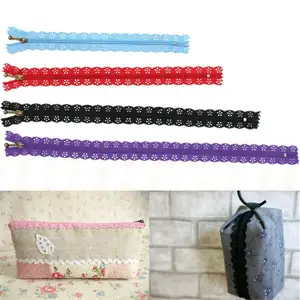 Dụng Cụ Kéo Khóa Vô Hình Viền Ren Nhiều Màu Bằng Nylon Cho Thợ May Cống Tự Trang Trí Quần Áo Thủ Công