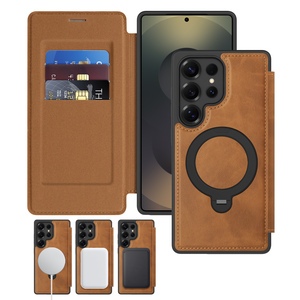 Étui pour téléphone <span class=keywords><strong>Samsung</strong></span> <span class=keywords><strong>Galaxy</strong></span> S26 <span class=keywords><strong>Ultra</strong></span> avec recharge sans fil et rotation à 360° °   Support rotatif à boucle en similicuir S25 Plus S24 S23 <span class=keywords><strong>S22</strong></span> A56 - Product Image 2