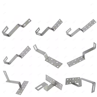 Support triangulaire en acier inoxydable pour accessoires de montage solaire photovoltaïque, crochets pour toiture en tuiles vernissées, composants de crochets courbes larges réglables