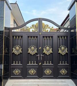 Puerta de Seguridad de Aleación de Aluminio <span class=keywords><strong>DUODA</strong></span>, Entrada Exterior para Patio, Villa, Parque, Apartamento, Diseño Frontal Retráctil con Función Antirrobo - Product Image 1