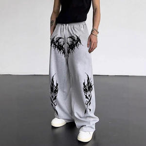 Nueva Llegada, Pantalones Deportivos Casuales de Estilo Urbano para <span class=keywords><strong>Hombre</strong></span>, Diseño con Estampado Gótico Y2K, Pantalones Holgados para <span class=keywords><strong>Hombre</strong></span> para Conciertos - Product Image 3