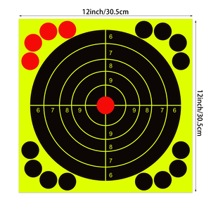 Dericsson Yellow Shooting Target Paper Target 12x12 Splatter para todo el entrenamiento de tiro - Product Image 4