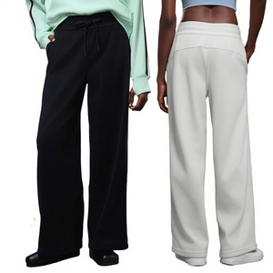 Custom Made Warm <b>Jogger</b> Trousers <b>Women</b> Loose Casual <b>Straight</b> Wide <b>Leg</b> Oversized Sweatpants Unisex Fleece Sweat Pant Breathable - Product Image 3