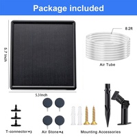 Solarbetriebene Aquarium-Sauerstoffpumpe mit Ultra-Leisem Betrieb für Zuhause, Aquarium-Bubbler-System, Haustier-Tränke, Plastikbox für Draußen
