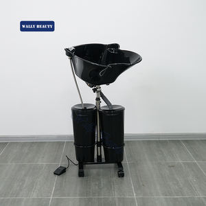 Wally Beauty портативный раковина для мытья волос, мебель для салона, для укладки волос, черный пластиковый умывальник для мытья волос - Product Image 1