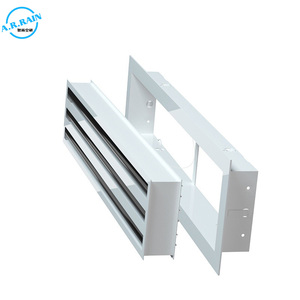 Diffuseur d'air linéaire à fentes, <span class=keywords><strong>grille</strong></span> <span class=keywords><strong>de</strong></span> <span class=keywords><strong>ventilation</strong></span> noire et blanche - Product Image 4