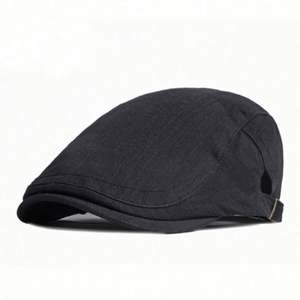 Casquette plate vintage réglable unie pour homme, style Gatsby, idéale pour l'été, unisexe, pour l'extérieur - Product Image 2