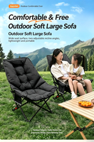 Chaise pliante portable en acier au carbone pour l'extérieur, siège rembourré, chaise lune réglable, nouveau style, camping, pêche, plage, mobilier d'extérieur