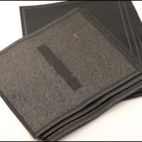 Etiquetas de Cuidado de Satén Fino de Alta Calidad, Personalizadas, Tejidas, Cortadas con Láser, Rectangulares, Autoadhesivas, con Logotipo Impreso en Grabado, Alta Densidad de Trama, OWIDEA