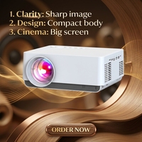 Projecteur intelligent haute définition 3D intégré, portable, pour projection murale dans la chambre, sans fil