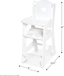 <span class=keywords><strong>Chaise</strong></span> <span class=keywords><strong>haute</strong></span> de jeu <span class=keywords><strong>en</strong></span> bois blanc semblant jouer <span class=keywords><strong>chaise</strong></span> <span class=keywords><strong>haute</strong></span> bébé poupée accessoires - Product Image 3