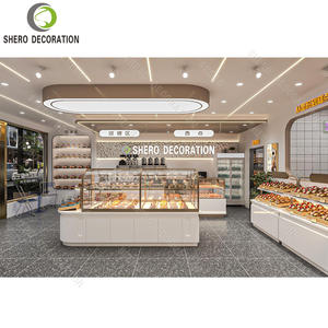 Ideas de Decoración para Panadería, Exhibidor de Pan Personalizado, Muebles de Panadería Duraderos, Mostrador de Vidrio para Exhibición de Pan - Product Image 1