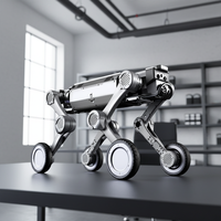 Robot intelligent à quatre pattes CK M1, plateforme mobile à quatre roues en alliage d'aluminium