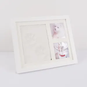 New cross-border hot selling products about pet souvenirs and gift sets for pets, printed clay solid wood photo frames