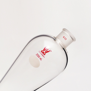 30-1000ml กรวยแยกสําหรับห้องปฏิบัติการรูปลูกแพร์แก้วแยกช่องทางแก้ว Stopcock และ Stopper - Product Image 2