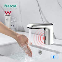 Robinet à capteur sans contact à trou unique certifié Watermark Frascio, en laiton mural au design moderne pour salle de bain et salle de sport