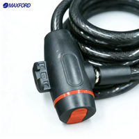 Antivol de chaîne MAXFORD pour vélo et moto, en métal, avec clés, antivol à câble en acier pour vélo, cadenas de sécurité pour trottinette électrique