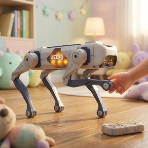 Robot chien télécommandé programmable AiJH AI RC, animal de compagnie robotique à commande vocale, robot intelligent dansant pour enfants, éducation STEM - Product Image 1